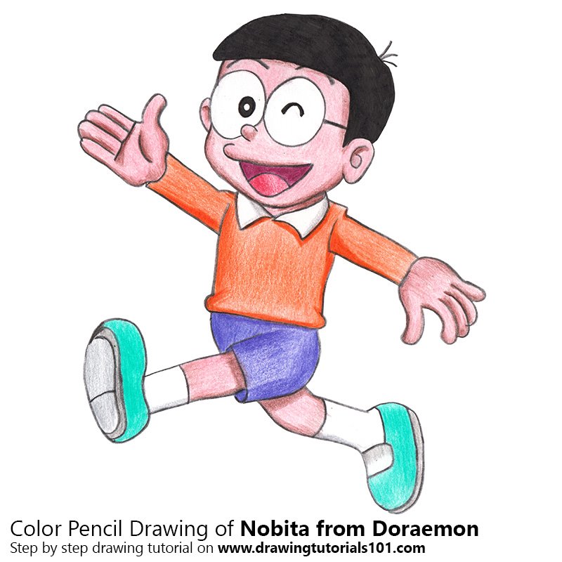 How to Draw and Coloring Nobita very Easy | Step by Step | For Kids and  Beginners | How to Draw and Coloring Nobita very Easy | Step by Step | For