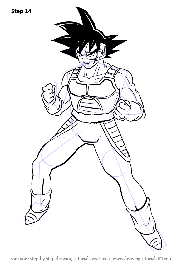 Step by Step How to Draw Bardock from Dragon Ball Z 