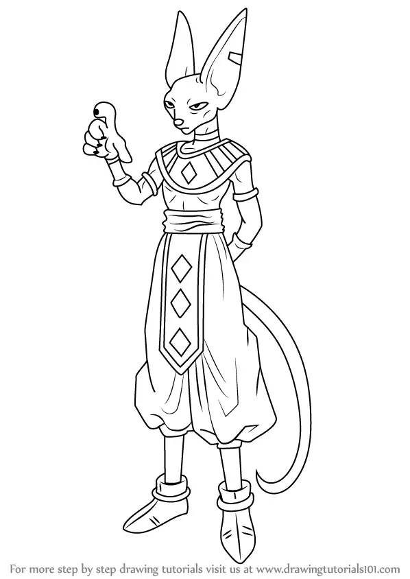 Learn How to Draw Beerus from Dragon Ball Z (Dragon Ball Z ...