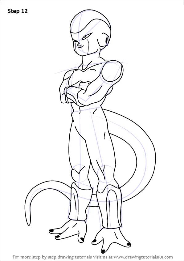Learn How To Draw Frieza From Dragon Ball Z Dragon Ball Z Step By Step Drawing Tutorials