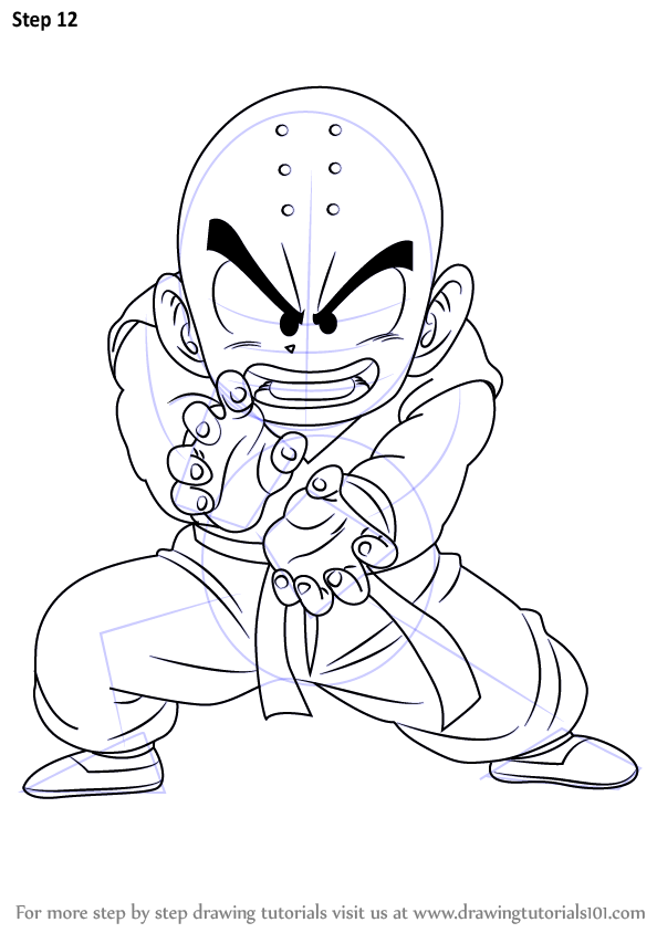 Learn How to Draw Krillin from Dragon Ball Z (Dragon Ball ...