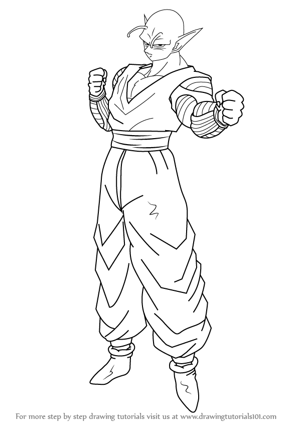 Learn How to Draw Piccolo from Dragon Ball Z (Dragon Ball Z) Step by ...