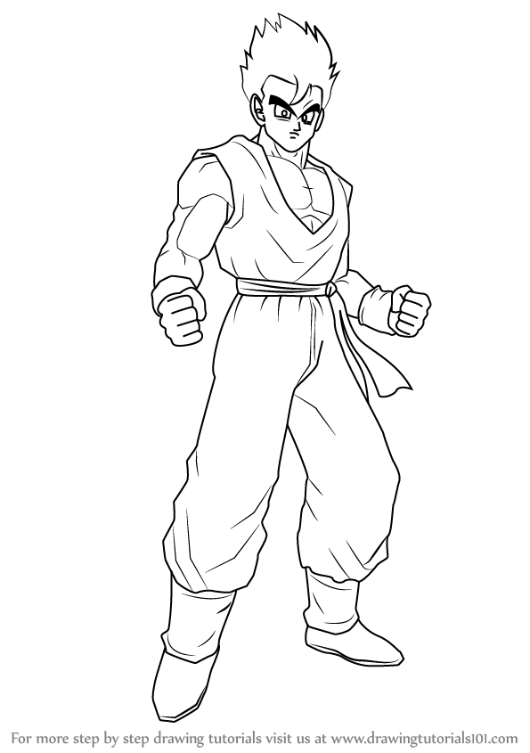 easy gohan drawings