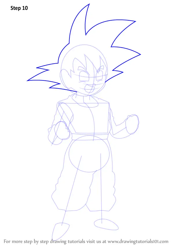 Learn How to Draw Son Goten from Dragon Ball Z (Dragon Ball Z) Step by Step : Drawing Tutorials