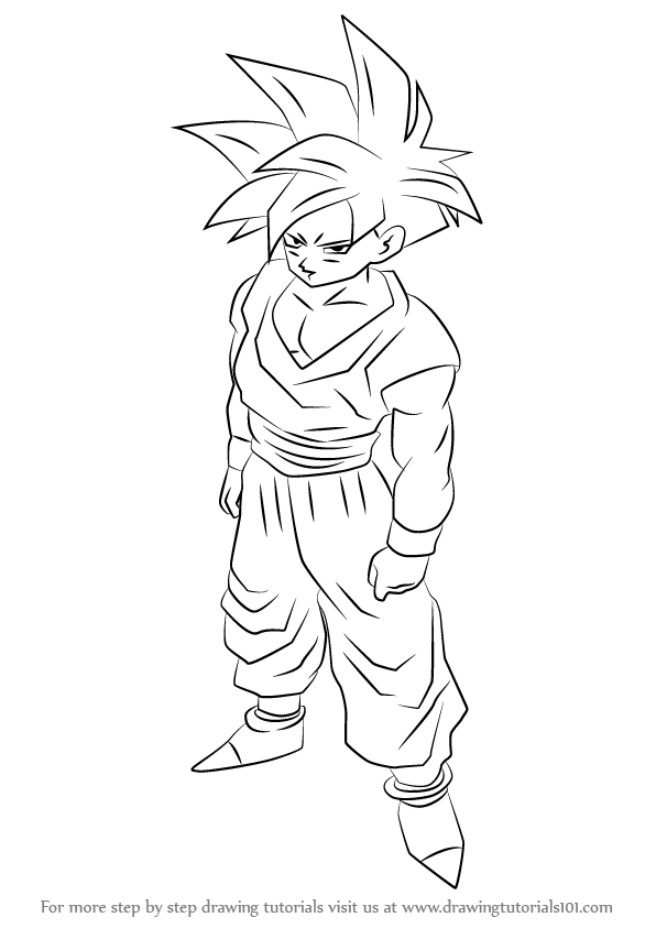 easy gohan drawings