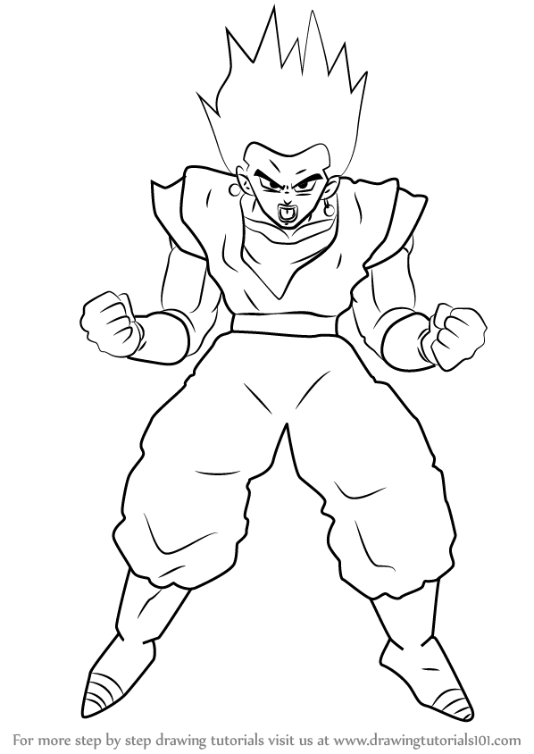 Learn How to Draw Vegito from Dragon Ball Z (Dragon Ball Z ...