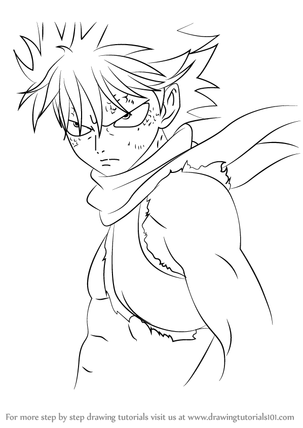 How to draw Natsu (dragon force) 