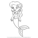 How to Draw Marina the Mermaid from Jake and the Never Land Pirates