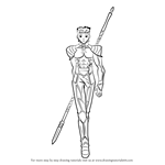How to Draw Lancer from Fate-stay night