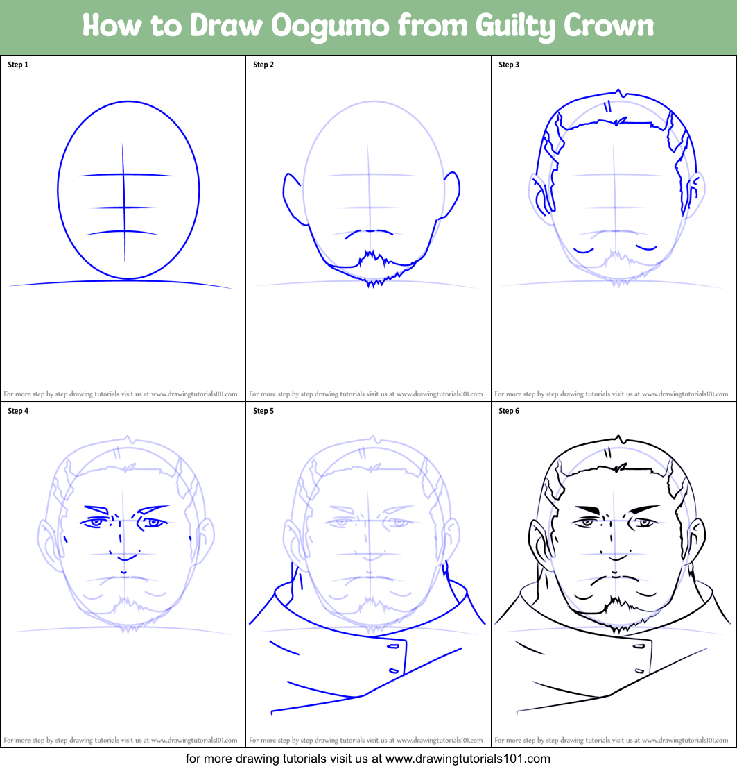 How to Draw Oogumo from Guilty Crown Printable Step by Step