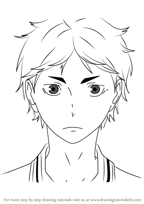 How to Draw Koushi Sugawara from Haikyuu!! printable step by step drawing  sheet :…