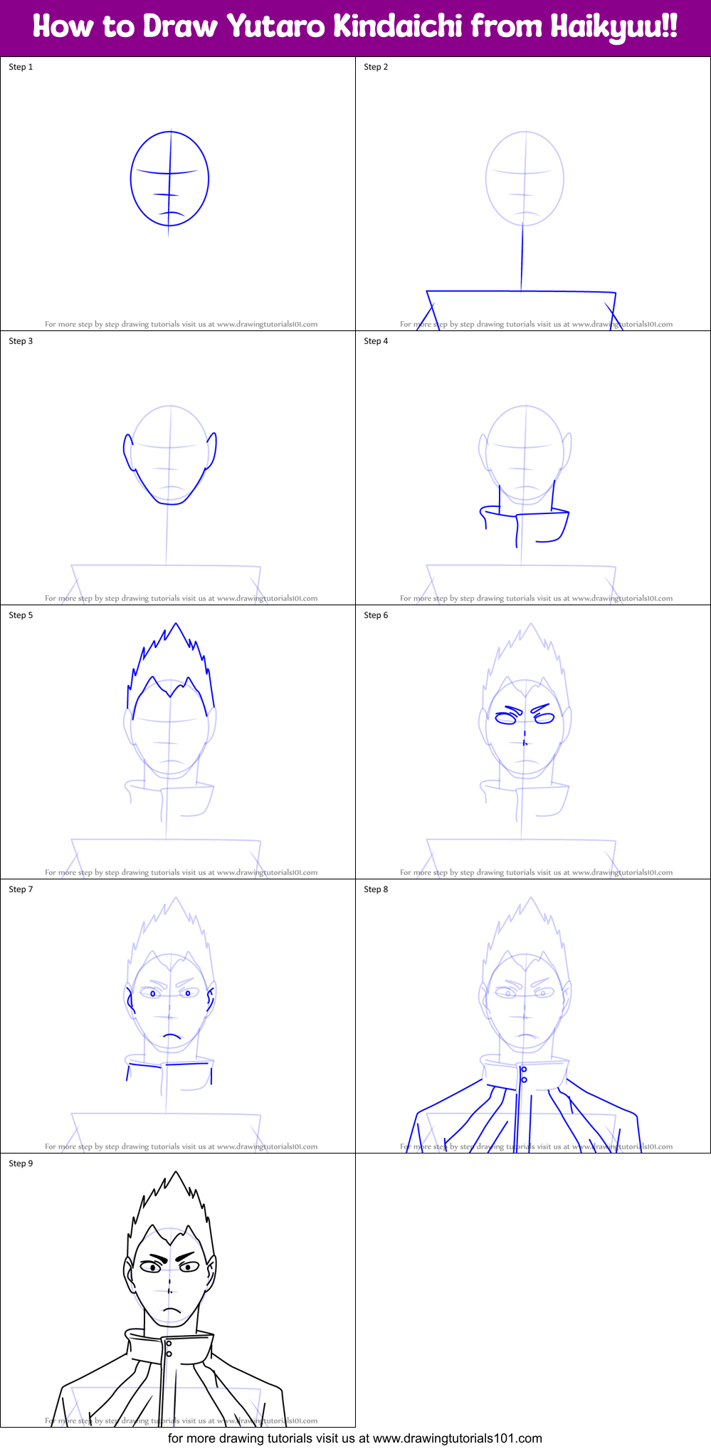 How to Draw Yutaro Kindaichi from Haikyuu!! (Haikyuu!!) Step by Step ...
