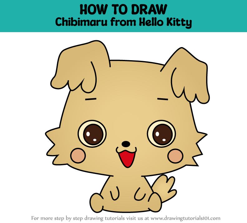 How to draw Hello Kitty - DrawingTutorials101.com  Hello kitty coloring,  Kitty coloring, Hello kitty colouring pages