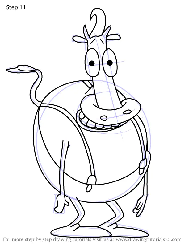 Learn How to Draw Heffer Wolfe from Rocko's Modern Life (Hello Kitty
