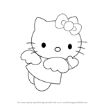 How to draw Hello Kitty Angel