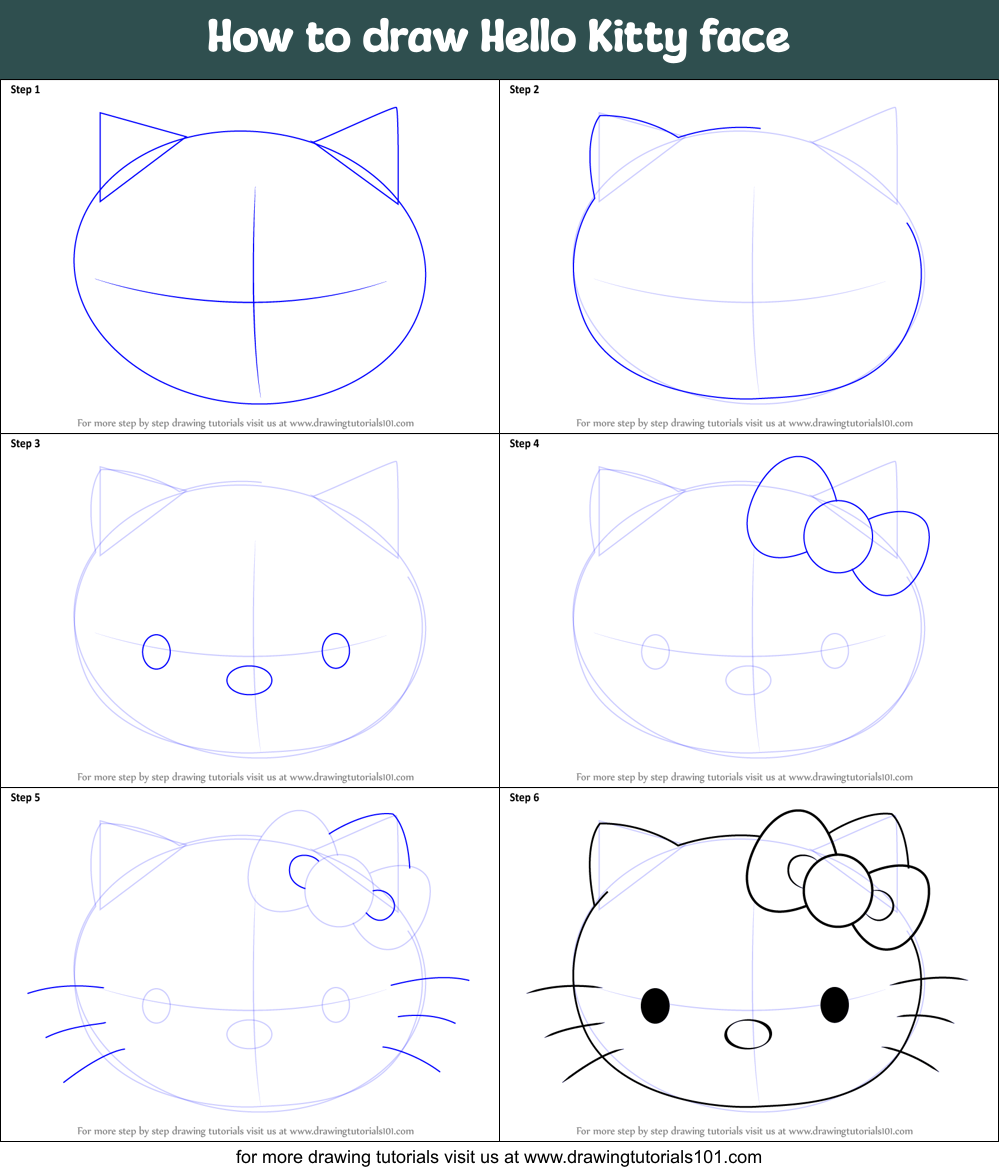 How To Draw Hello Kitty Step By Step