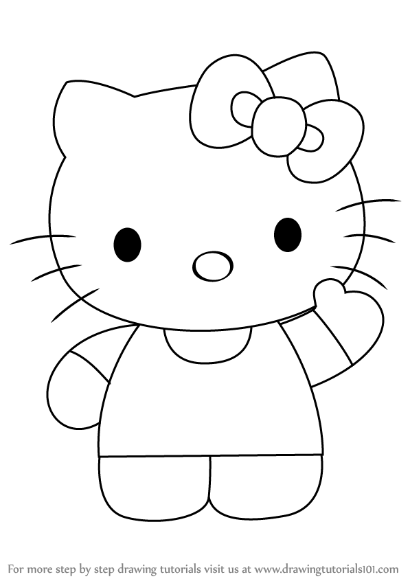 Learn How to draw Hello Kitty (Hello Kitty) Step by Step : Drawing