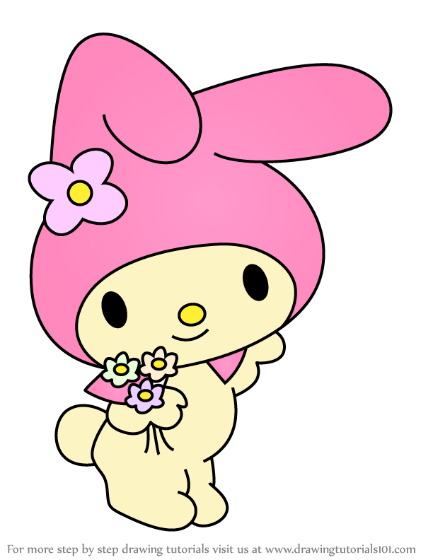 How to draw Hello Kitty - DrawingTutorials101.com  Hello kitty coloring,  Kitty coloring, Hello kitty colouring pages