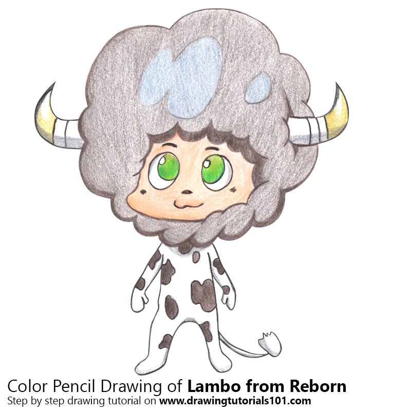 How to Draw Lambo from Reborn! by Color Pencils