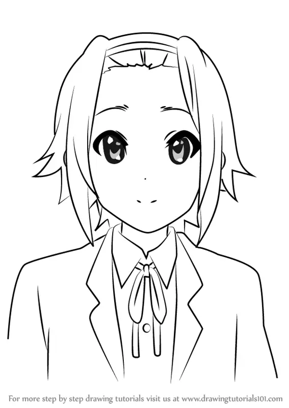 Learn How to Draw Ritsu Tainaka from K-ON!! (K-ON!!) Step by Step