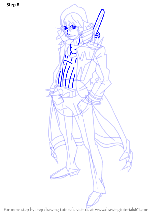 How to Draw Uzu Sanageyama from Kill la Kill (Kill la Kill) Step by