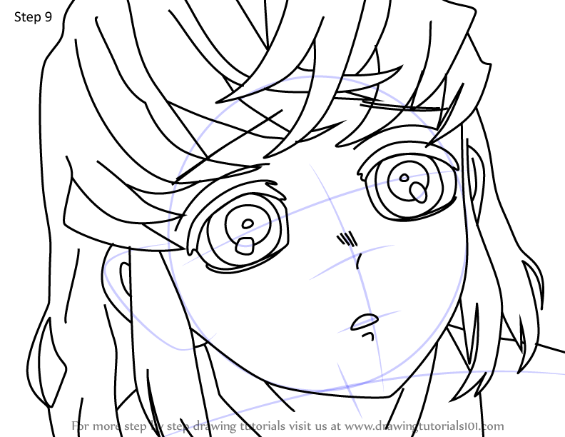 How to Draw Aoba Hashibira from Kimetsu no Yaiba (Kimetsu