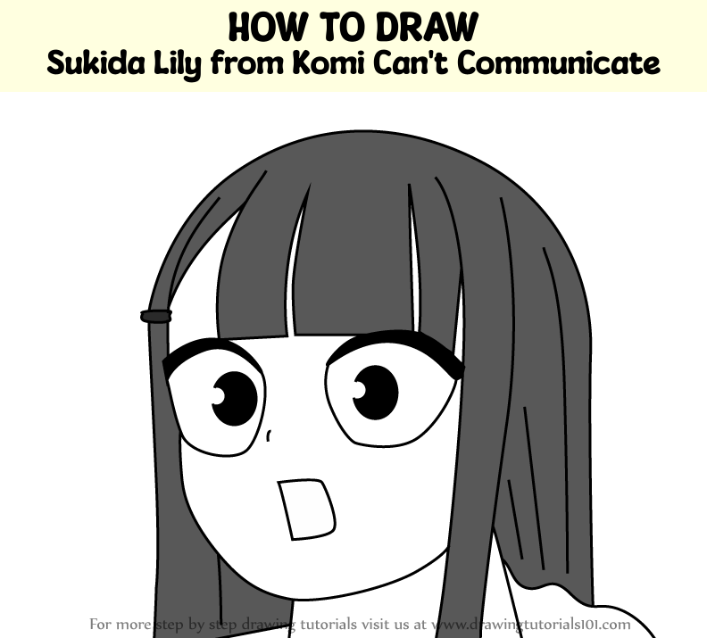 How to Draw Sukida Lily from Komi Can't Communicate (Komi Can't