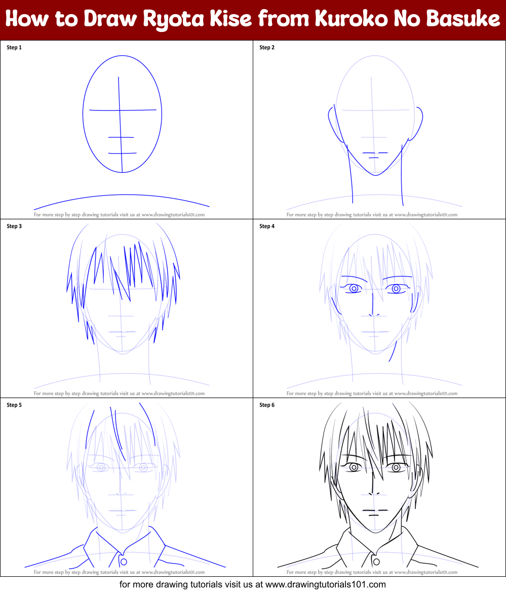 How to Draw Ryota Kise from Kuroko No Basuke Printable Step by Step