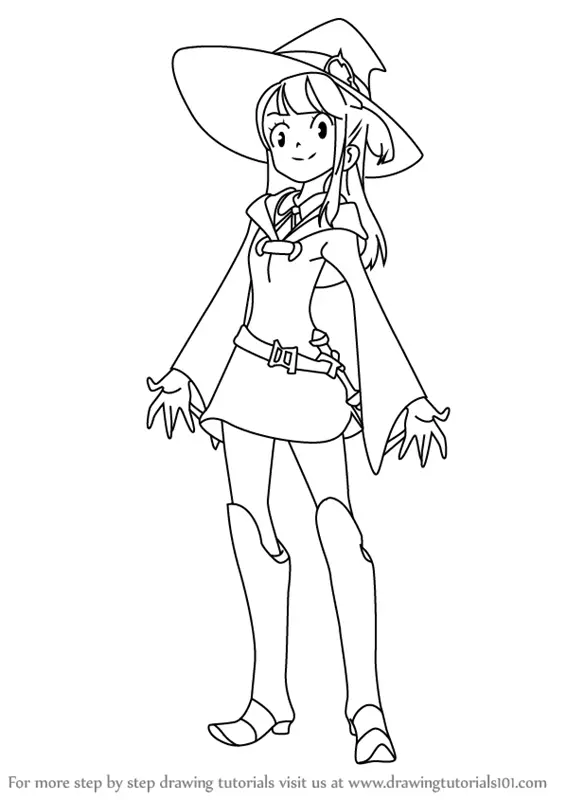 Learn How to Draw Atsuko Kagari from Little Witch Academia (Little