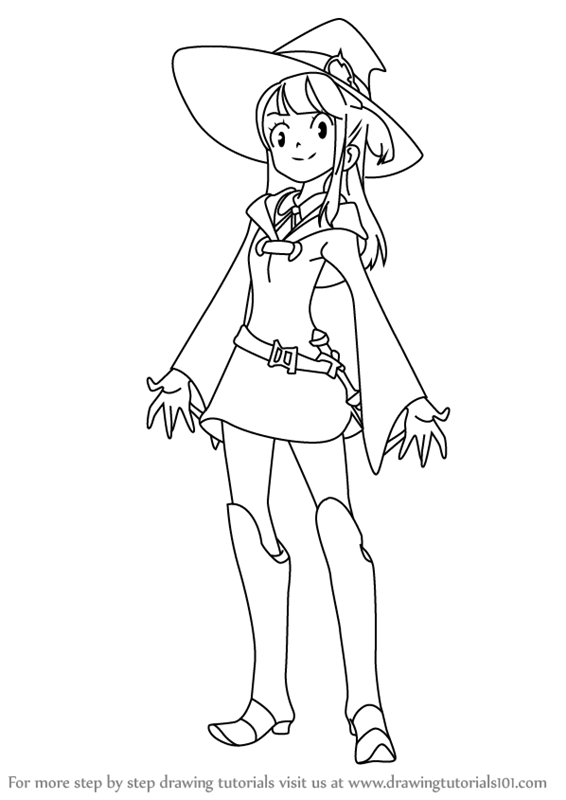 Learn How to Draw Atsuko Kagari from Little Witch Academia (Little