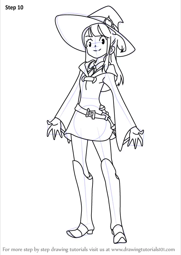 Learn How to Draw Atsuko Kagari from Little Witch Academia (Little