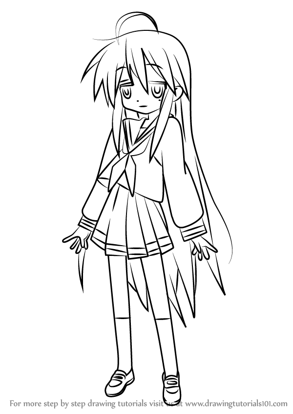 Learn How to Draw Konata Izumi from Lucky Star Lucky Star 