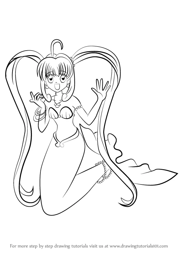 Learn How To Draw Lucia In Mermaid From Mermaid Melody Mermaid Melody Step By Step Drawing Tutorials