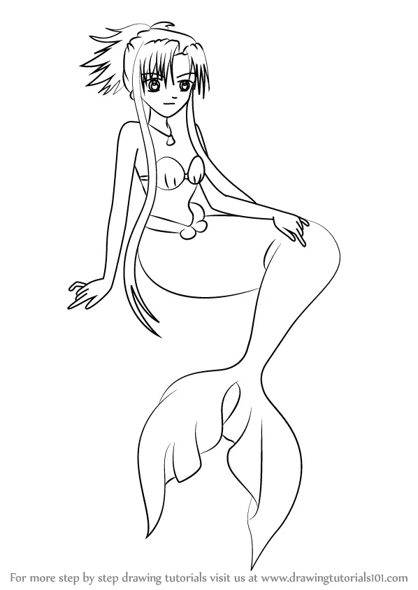 Learn How to Draw Nikora in Mermaid from Mermaid Melody (Mermaid Melody