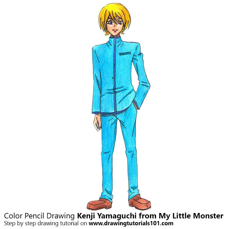 Kenji Yamaguchi from My Little Monster Color Pencil Drawing