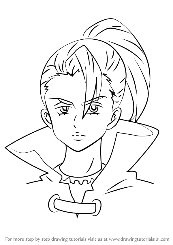 Learn How to Draw Jericho from Nanatsu no Taizai (Nanatsu no Taizai