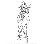 How to Draw Meliodas from Nanatsu no Taizai