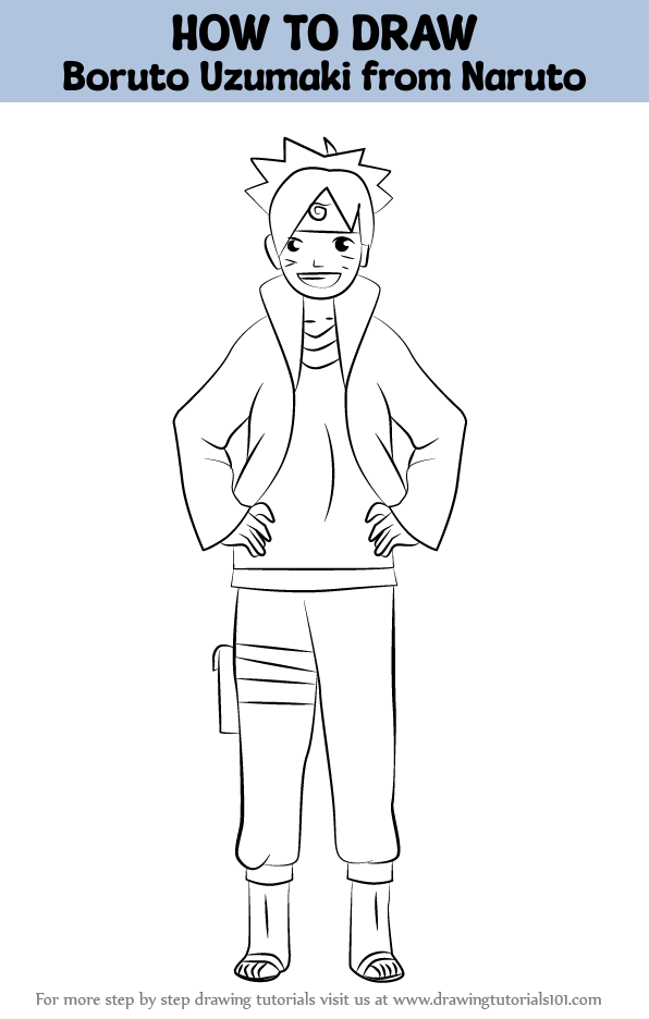 How to draw Boruto Uzumaki easy 