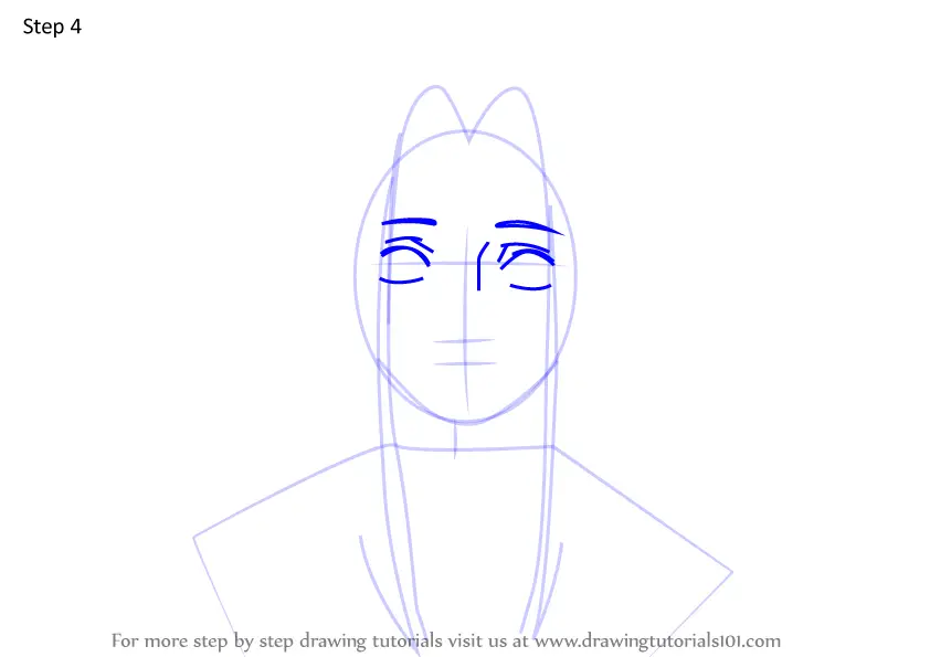 Learn How to Draw Haku from Naruto (Naruto) Step by Step : Drawing Tutorials