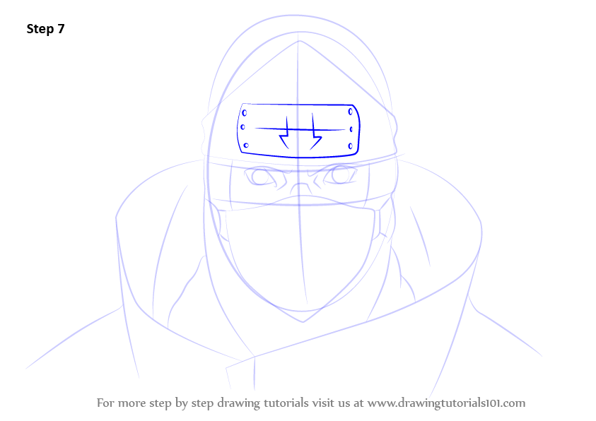 Learn How to Draw Kakuzu form Naruto (Naruto) Step by Step : Drawing