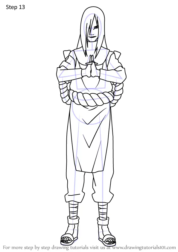 Learn How to Draw Orochimaru from Naruto Naruto Step by 