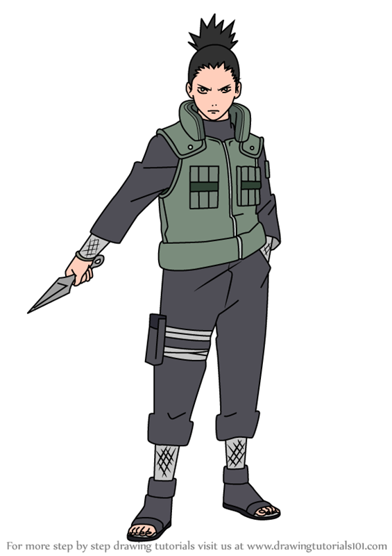 Learn How to Draw Shikamaru Nara from Naruto (Naruto) Step by Step