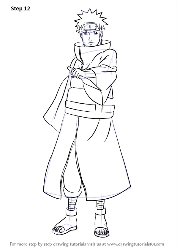 Learn How to Draw Yahiko from Naruto Naruto Step by Step  Drawing  Tutorials