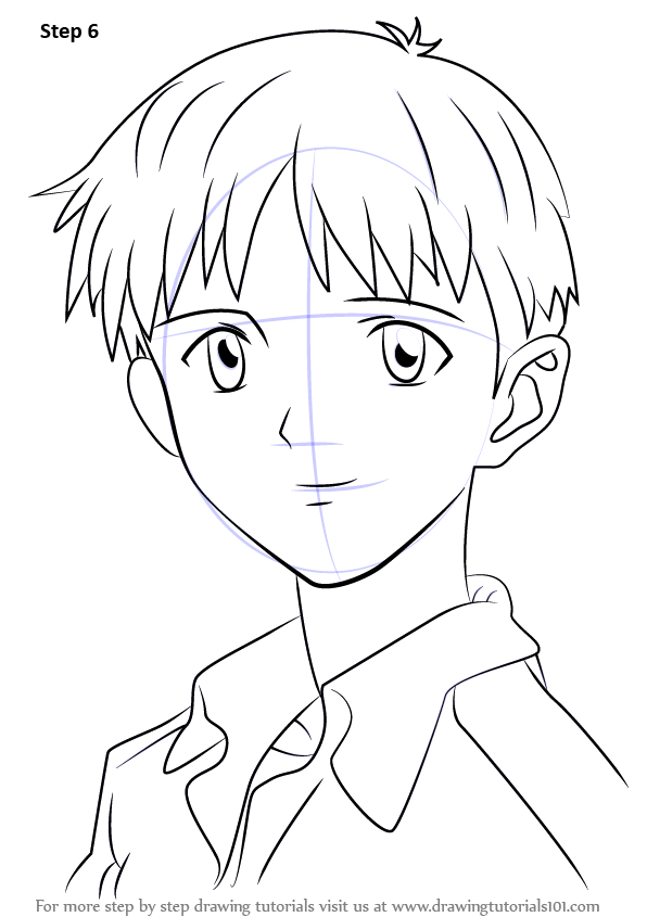 Download Learn How to Draw Shinji Ikari from Neon Genesis Evangelion (Neon Genesis Evangelion) Step by ...