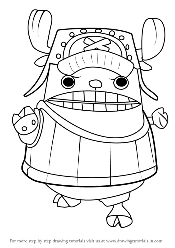 Learn How To Draw Chopper Kung Fu Point From One Piece One Piece Step By Step Drawing Tutorials