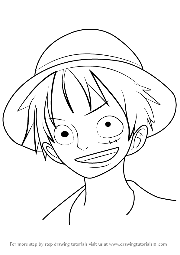 How to draw Luffy from One Piece  Digital painting and drawing video  tutorials and step by st  Arte anime Tutoriais de desenho anime Arte em  caderno de esboço