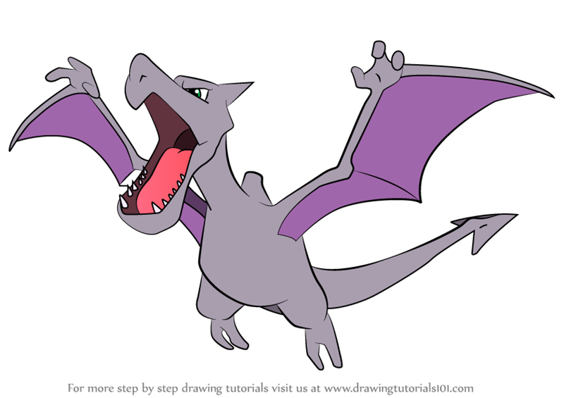 Learn How to Draw Aerodactyl  from Pokemon  Pokemon  Step 