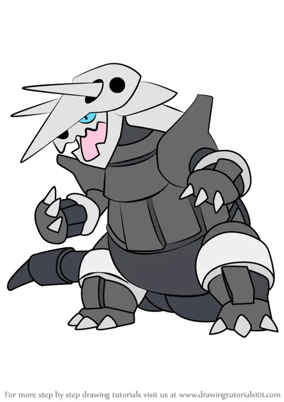 Learn How to Draw Aggron from Pokemon (Pokemon) Step by ...
