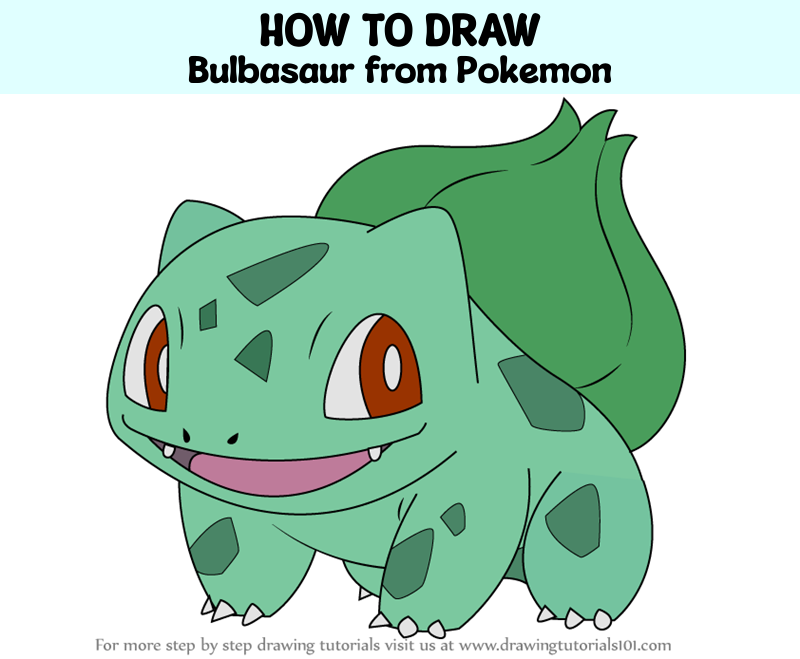 COMO DIBUJAR A BULBASAUR - POKEMON GO / how to draw bulbasaur - pokemon go  