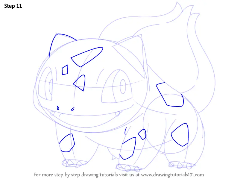 How to Draw Bulbasaur from Pokemon Step by Step Drawing Tutorial  How to  Draw Step by Step Drawing Tutorials